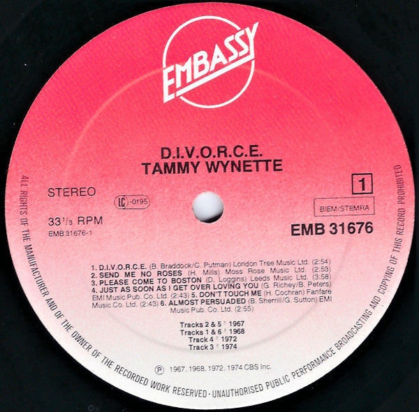 Tammy Wynette : D.I.V.O.R.C.E. (LP, Comp)