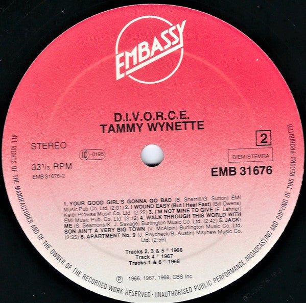 Tammy Wynette : D.I.V.O.R.C.E. (LP, Comp)