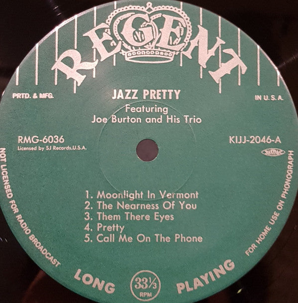 Joe Burton Trio : Jazz Pretty (LP, Mono, RM)