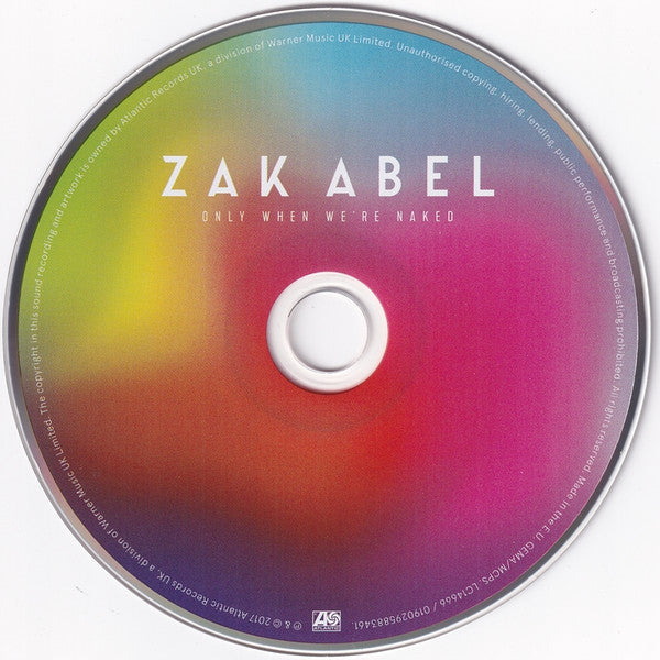 Zak Abel : Only When We're Naked (CD, Album)