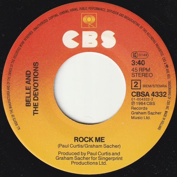 Belle And The Devotions : Love Games (7", Single)