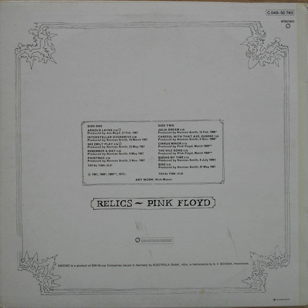Pink Floyd : Relics (LP, Comp, RP)