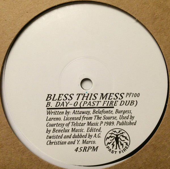 Bless This Mess (2) : Day-O (Past Fire Edits) (12", Ltd)