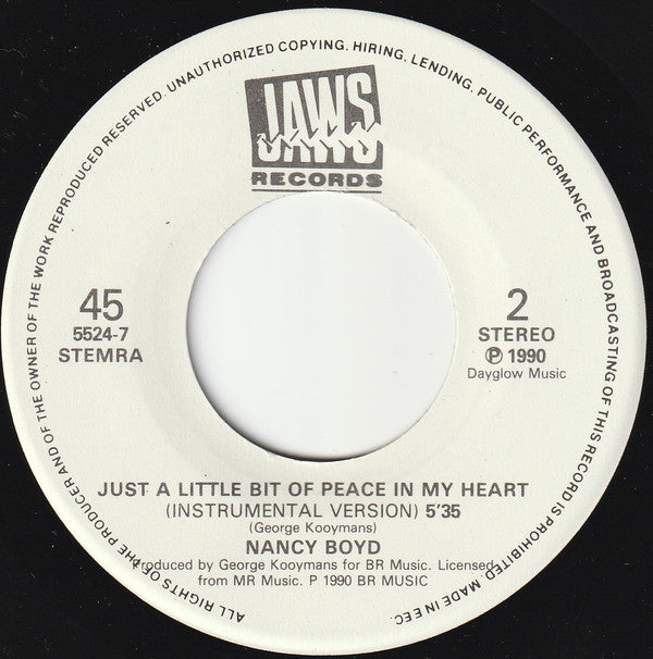Nancy Boyd : Just A Little Bit Of Peace In My Heart (7", Single)