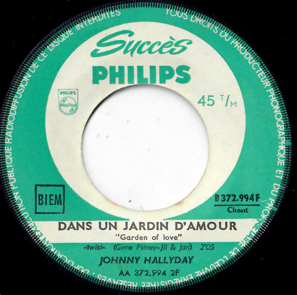 Johnny Hallyday : Serre La Main D'Un Fou (7", Single, Mono, Jukebox)
