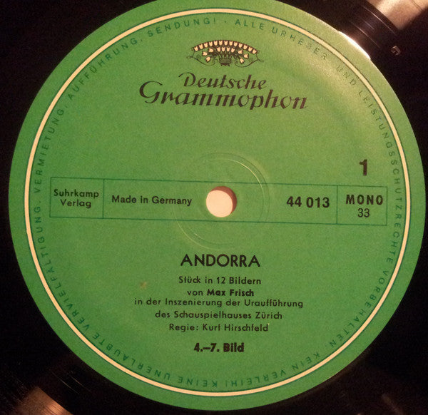 Max Frisch : Andorra (2xLP, Mono, RE + Box)