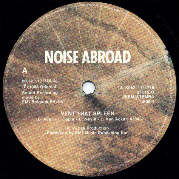 Noise Abroad : Vent That Spleen (12", Single)
