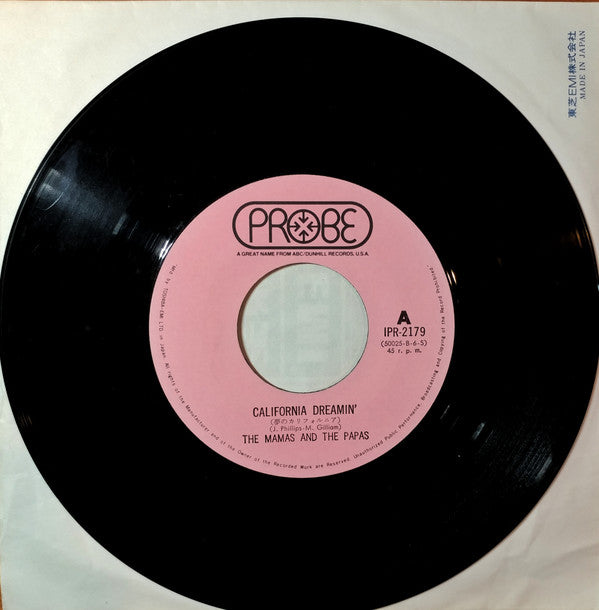 The Mamas & The Papas : California Dreamin' / Monday, Monday (7", Single, RE)