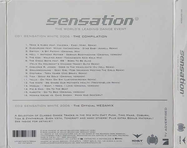 Various : Sensation - The World's Leading Dance Event (CD, Comp + CD, Comp, P/Mixed)