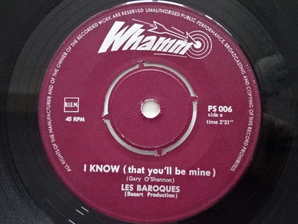 Les Baroques : I Know / She's Mine (7", Single, Mono)