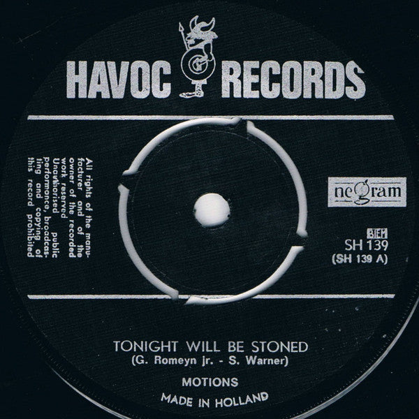 The Motions : Tonight Will Be Stoned (7", Single, Mono)