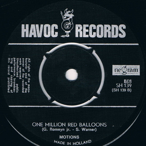 The Motions : Tonight Will Be Stoned (7", Single, Mono)