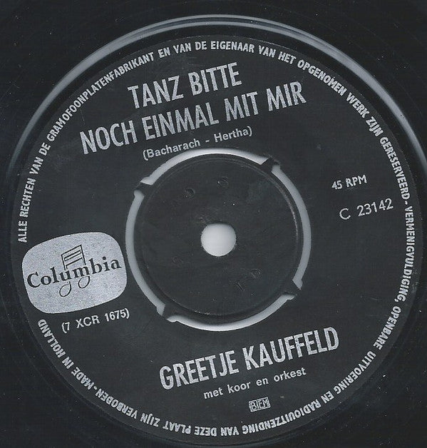 Greetje Kauffeld : Tanz Bitte Noch Einmal Mit Mir / Er Holt Keine Sterne (7", Single)