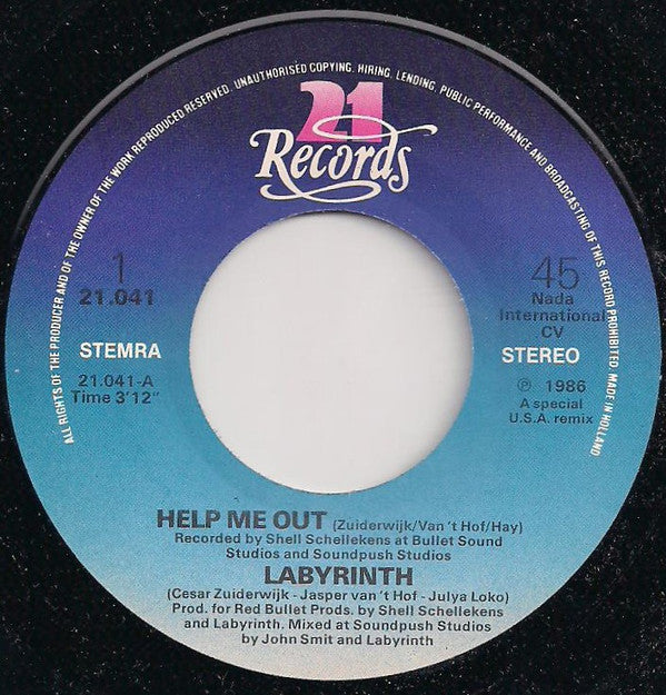 Labyrinth (4) : Help Me Out (7", Single)