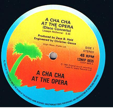 A Cha Cha At The Opera : A Cha Cha At The Opera Disco Concerto (12")