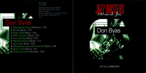 Don Byas : Jazz Masters (100 Ans De Jazz) (CD, Comp)