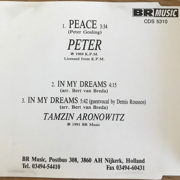 Peter Hallett / Tamzin Aronowitz : Peace / In My Dreams (CD, Single)
