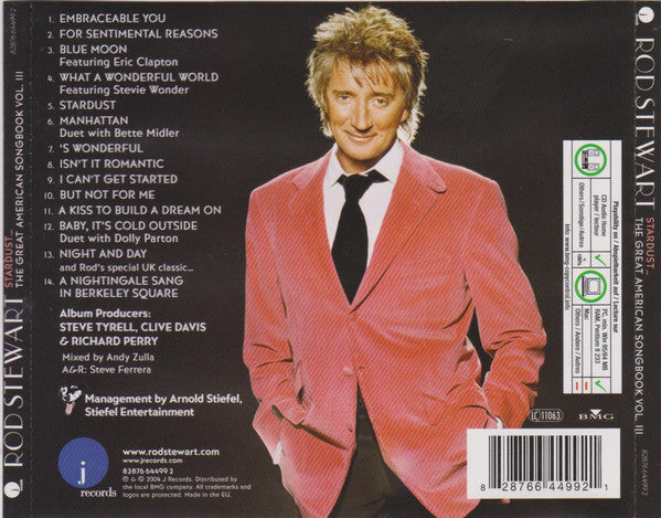 Rod Stewart : Stardust... The Great American Songbook Volume III (CD, Album, Copy Prot., Gre)