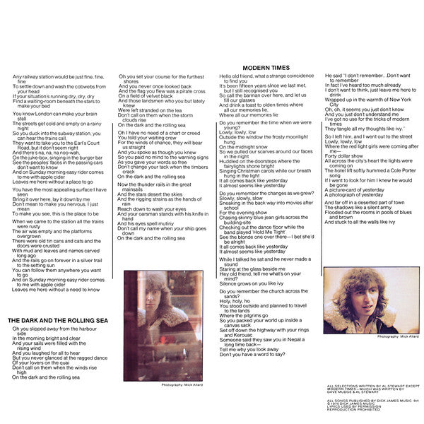 Al Stewart : Modern Times (LP, Album, Pit)