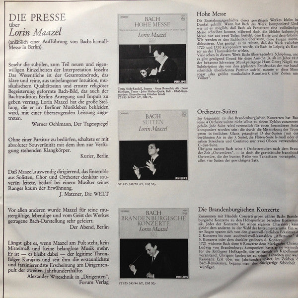 Georg Friedrich Händel - Radio-Symphonie-Orchester Berlin, Lorin Maazel : Feuerwerksmusik / Wassermusik-Suite (LP, Album)