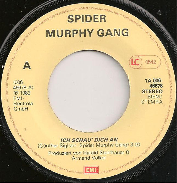 Spider Murphy Gang : Ich Schau' Dich An (7", Single)