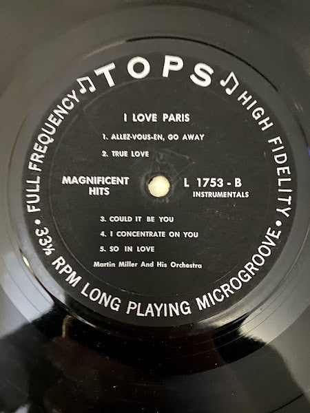 Martin Miller And His Orchestra : I Love Paris (LP, Mono)