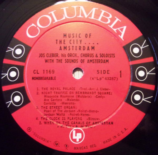 Jos Cleber : Music Of The City Amsterdam (LP, Album)