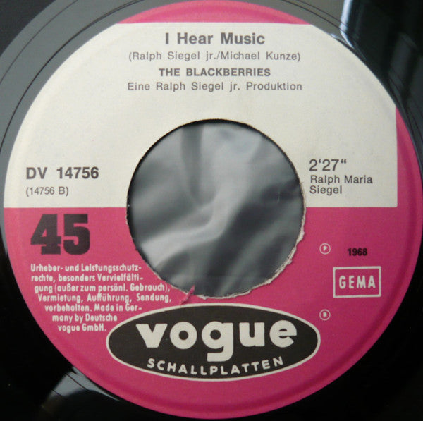 The Blackberries (2) : I Need A Time-Machine (7", Single)