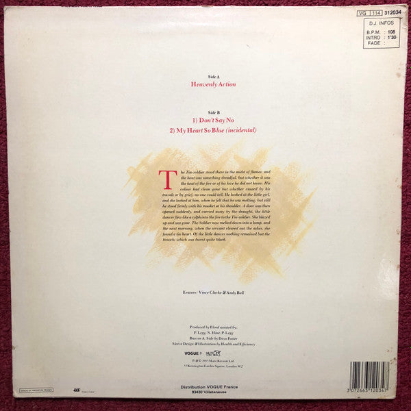 Erasure : Heavenly  Action (12", Maxi)