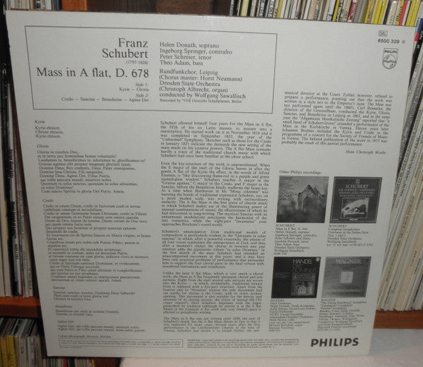 Franz Schubert, Wolfgang Sawallisch : Messe As-dur (LP)
