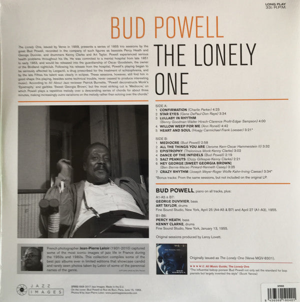 Bud Powell : The Lonely One (LP, Album, Dlx, Ltd, RE, 180)
