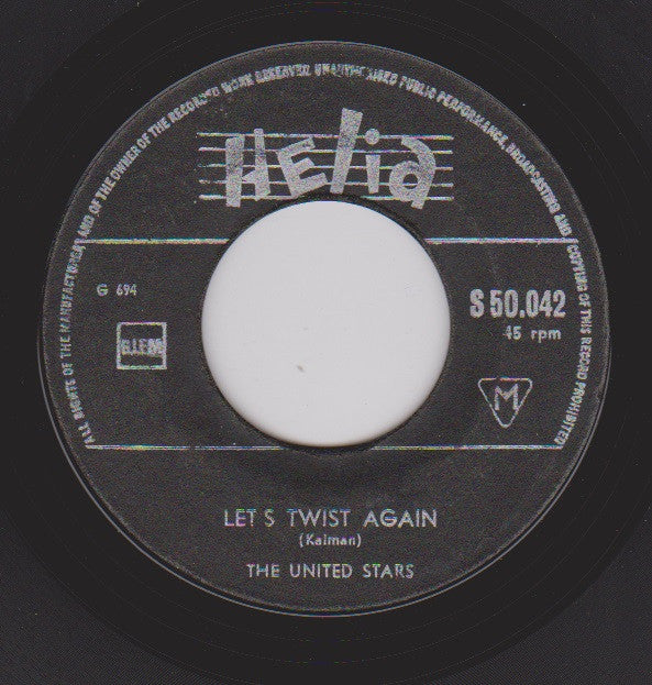 The United Stars (2) : Moon Over Tahiti / Let's Twist Again (7", Single)