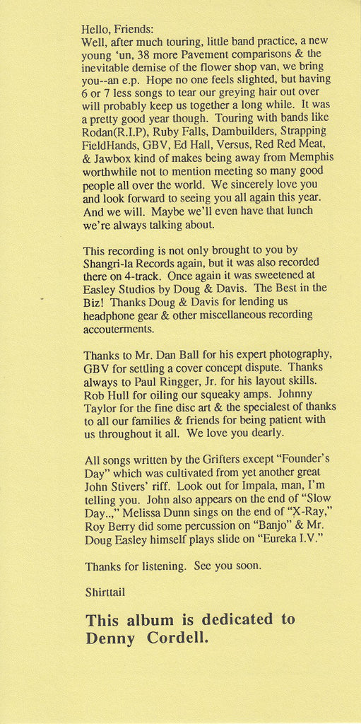 Grifters : The Eureka EP (10", EP)