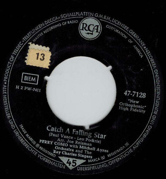 Perry Como : Magic Moments / Catch A Falling Star (7", Single)