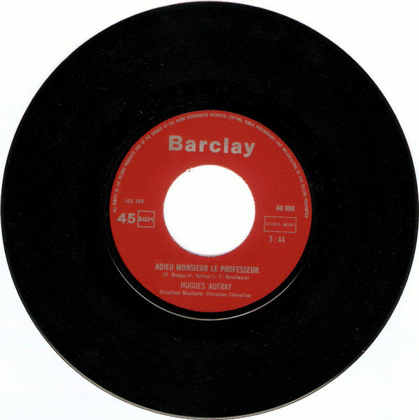 Hugues Aufray : Adieu Monsieur Le Professeur / Docteur Banjo (7", Single)