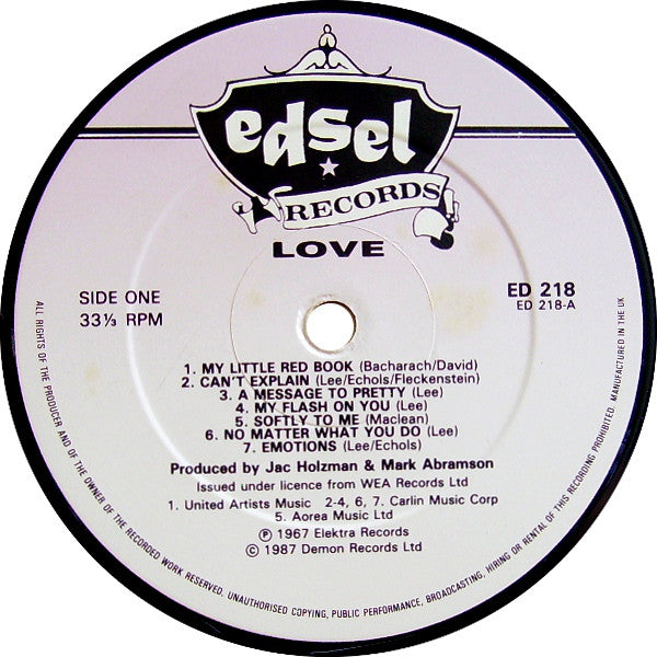 Love : Love (LP, Album, RE)