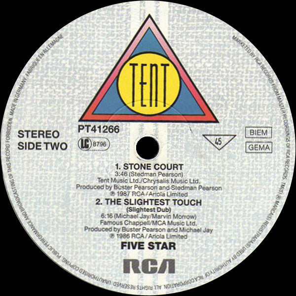 5 Star* : The Slightest Touch (The Shep Pettibone Touch Remix) (12", Maxi)