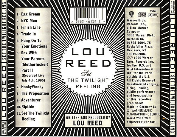 Lou Reed : Set The Twilight Reeling (CD, Album, Ltd)