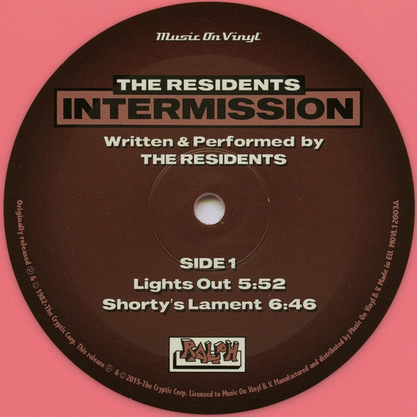 The Residents : Intermission (12", EP, Ltd, Num, RE, RP, Pin)