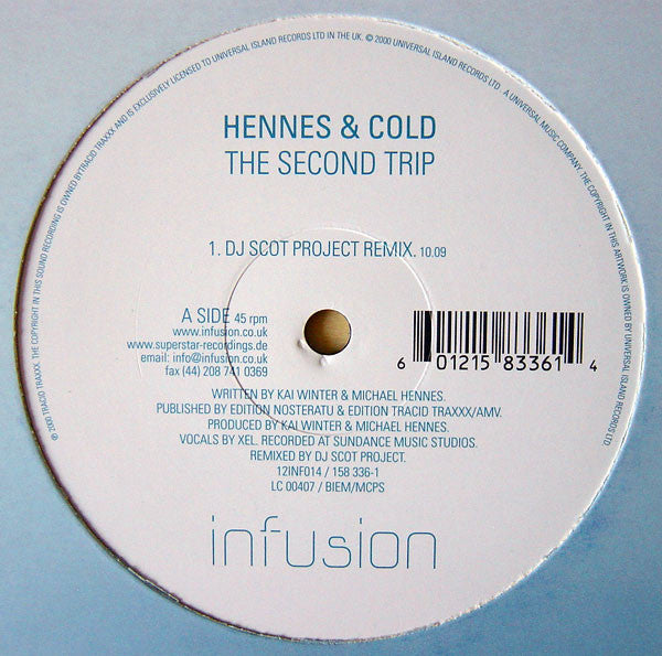 Hennes & Cold : The Second Trip (12")