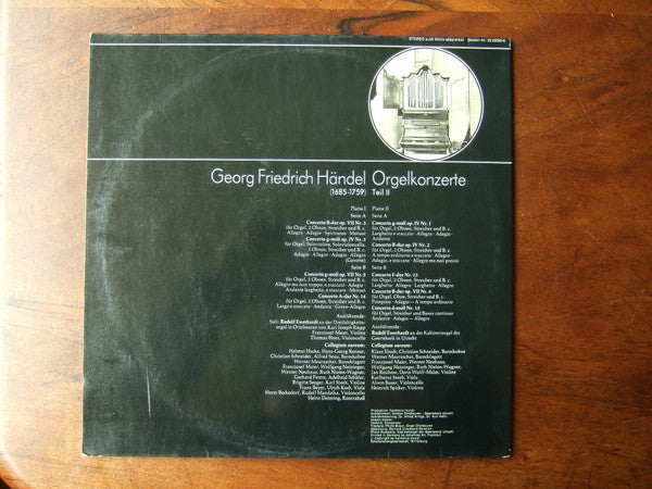 Georg Friedrich Händel – Collegium Aureum, Rudolf Ewerhart : Konzerte Für Orgel & Orchester: Teil II (2xLP, Gat)