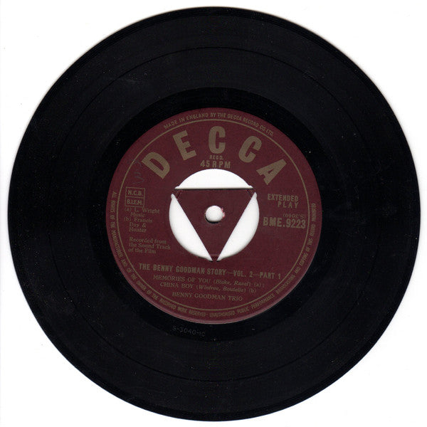 Benny Goodman Trio / The Benny Goodman Quartet : The Benny Goodman Story Volume 2 Part 1 (7", EP)