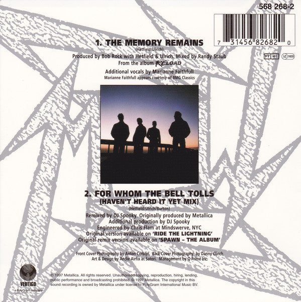 Metallica : The Memory Remains (CD, Single, Car)