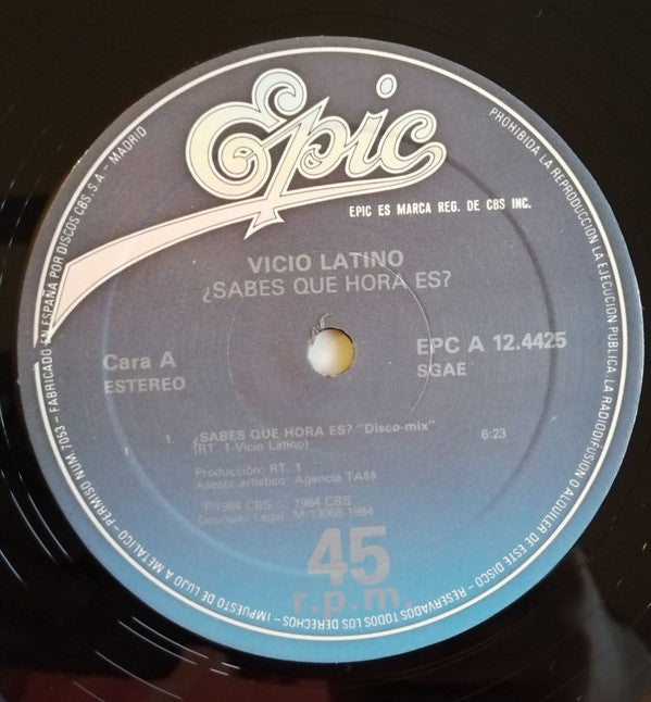 Vicio Latino : ¿Sabes Que Hora Es? (12", Maxi)