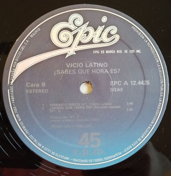 Vicio Latino : ¿Sabes Que Hora Es? (12", Maxi)