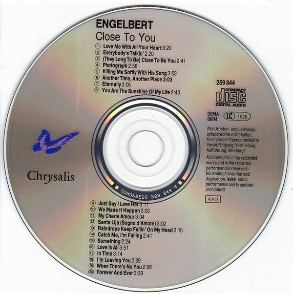 Engelbert Humperdinck : Close To You (CD, Comp)