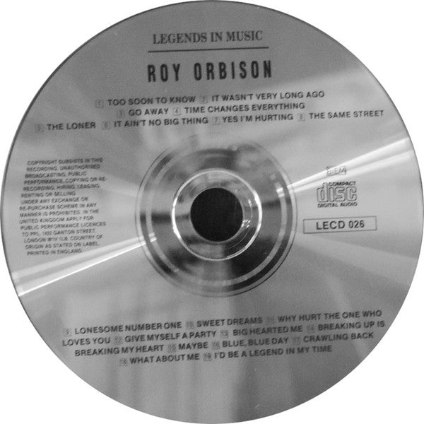 Roy Orbison : Legends In Music (CD, Comp)