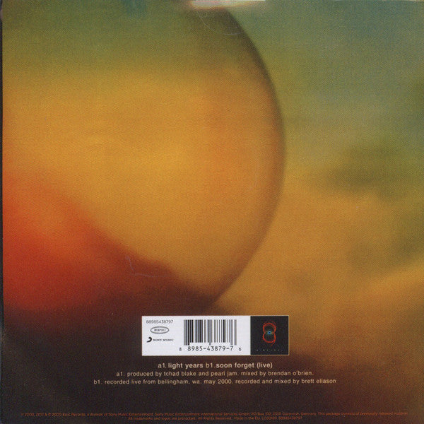 Pearl Jam : Light Years (7", Single, RE, Yel)