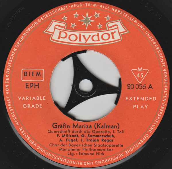 Emmerich Kálmán : Gräfin Mariza  (7", EP)