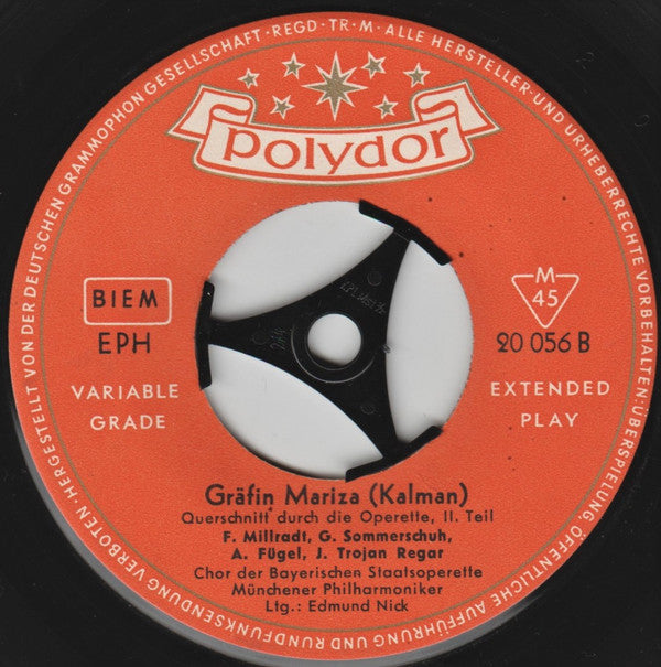 Emmerich Kálmán : Gräfin Mariza  (7", EP)